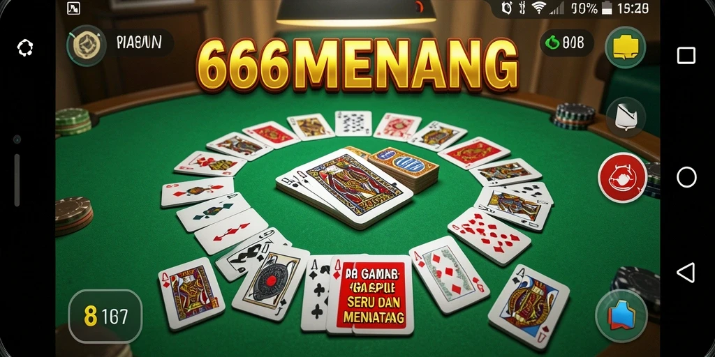 Gameplay seru Gaple di 666MENANG dengan teman-teman.