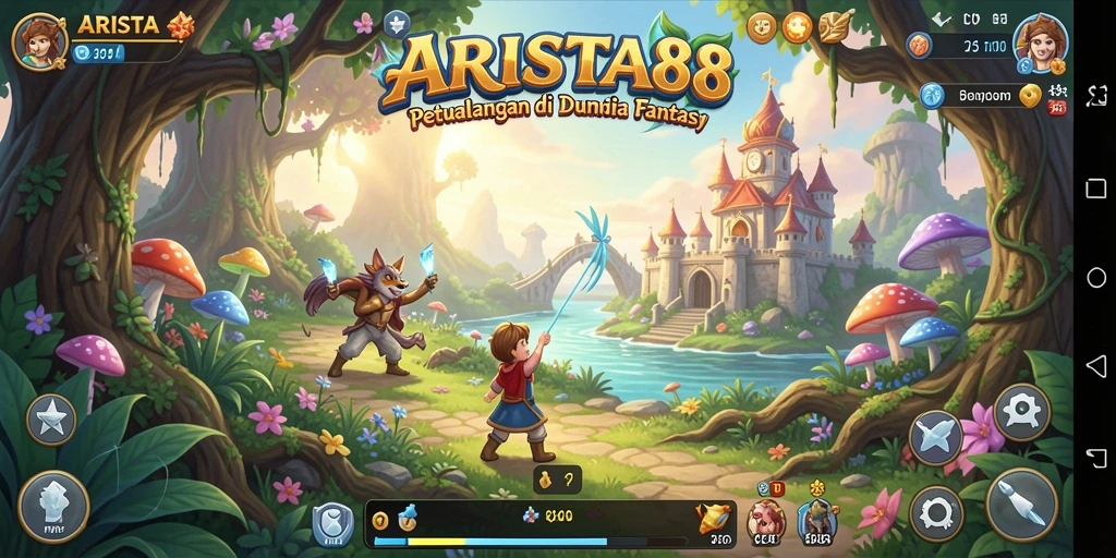 Tampilan gameplay ARISTA88 yang menakjubkan saat menjelajahi dunia.