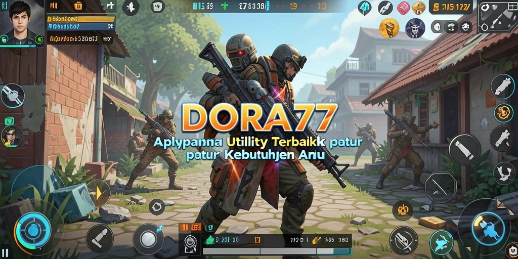 Tampilan utama aplikasi DORA77 yang menampilkan fitur Utility.