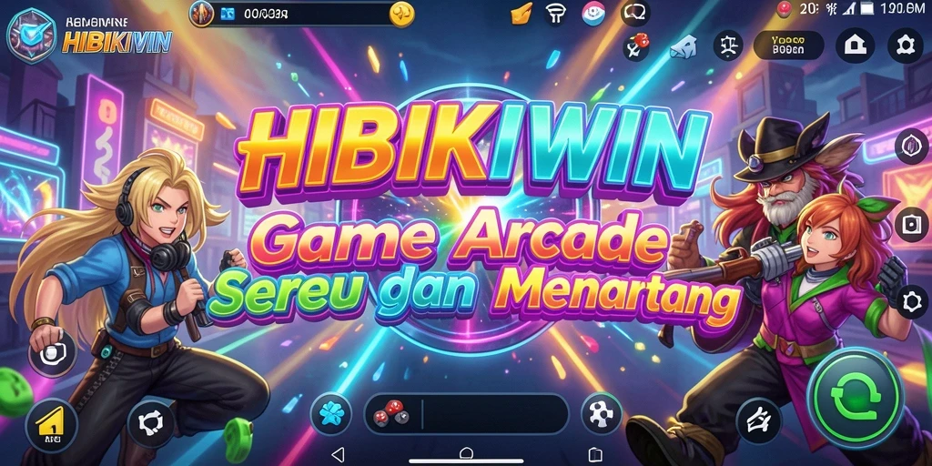 Screenshot HIBIKIWIN memperlihatkan gameplay Arcade yang seru dan penuh tantangan.