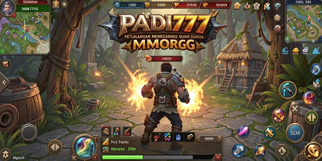 Screenshot PADI777 menampilkan gameplay seru MMORPG dengan karakter yang beraksi.