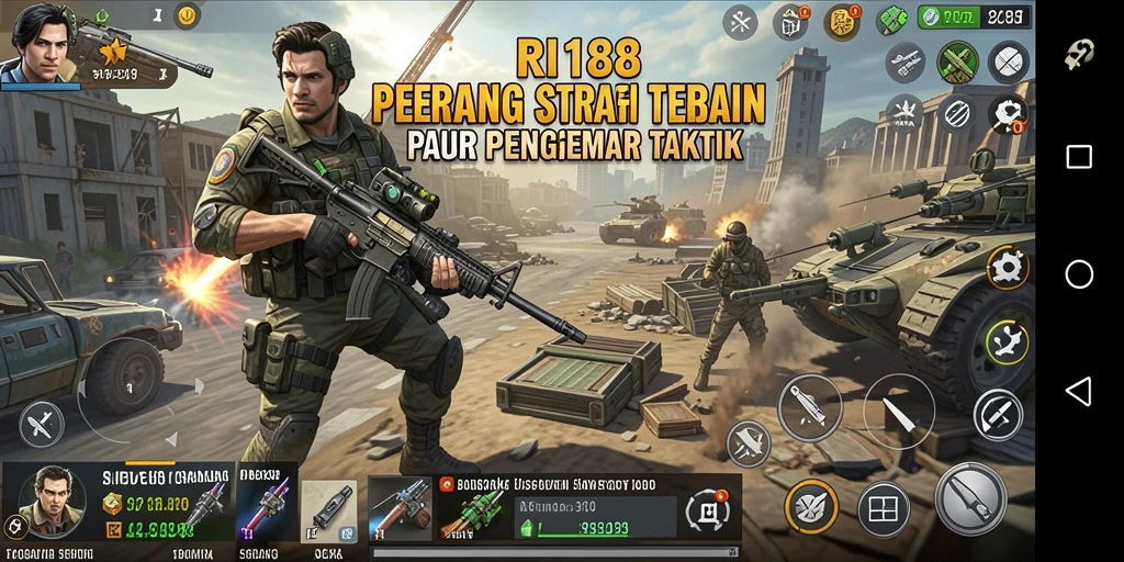 Tampilan gameplay dinamis RI188 yang menegangkan dan penuh strategi.