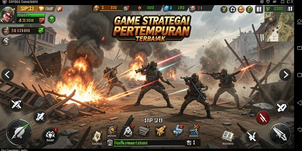 Gameplay SIP33 yang mendebarkan dengan strategi pertempuran yang seru.