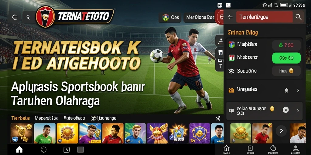 Screenshot menunjukkan antarmuka pengguna TERNATETOTO untuk taruhan olahraga.