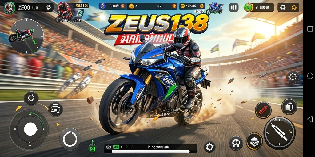 Gameplay menarik dari balapan motor di ZEUS138.
